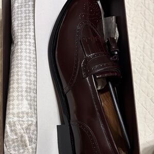Florsheim Burgundy Leather Slip-On Loafers